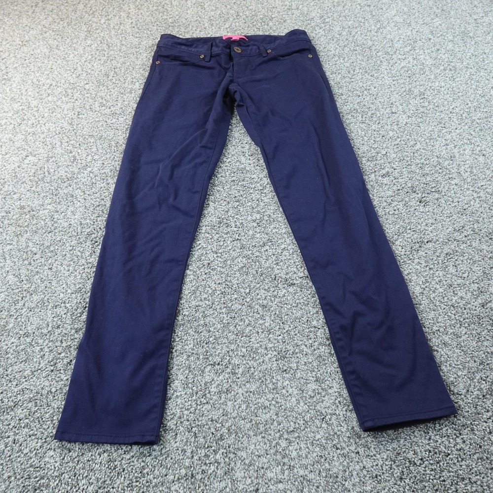 Lilly Pulitzer Jeans Womens 4 Dark Blue 5 Pocket Pants Low Rise Skinny Stretch